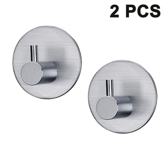 Ganchos de toalla autoadhesivos, ganchos de pared, perchas, gancho de acero inoxidable, 2 uds.