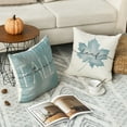 thumbnail image 5 of Sm:)e Fall Throw Pillow Covers 16 x 16 Set of 4 Maple Leaf Hello Pumpkin Orange, 5 of 7