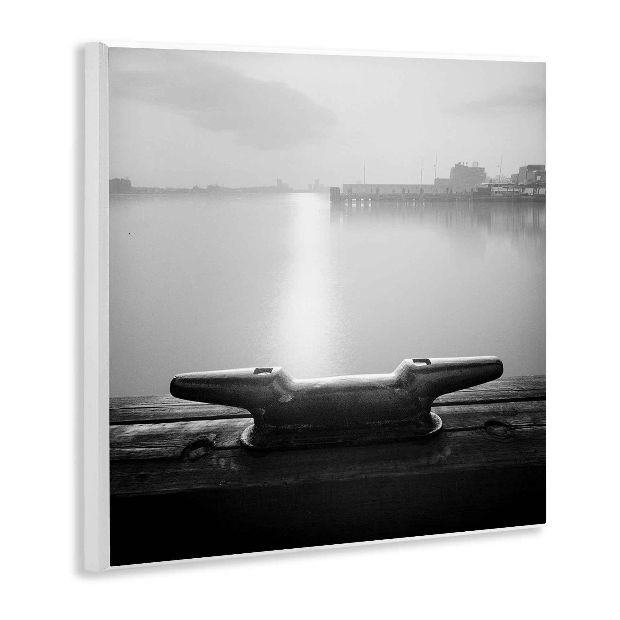 Stupell Industries Dockside Boat View Coastal Photography Unframed Art Print Wall Art, 12 x 12