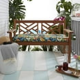 thumbnail image 2 of Blue Multi Floral Indoor, Outdoor Bench Cushion, Corded, 2 of 5