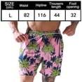 thumbnail image 2 of Mens Quick Dry Printed Short Swim Trunks with Mesh Lining Swimwear Bathing Suits - L, 2 of 7