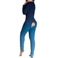 thumbnail image 2 of Elainilye Fashion Plus Size Pants for Women Printed Button Functional Buttoned Flap Adults Jumpsuit,Blue, 2 of 8
