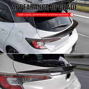 Ikon Motorsports Duckbill Highkick Rear Middle Trunk Deck Lid Spoiler Wing Lip For 2019-2026 Toyota Corolla Hatchback & GR Corolla, Carbon Fiber CF