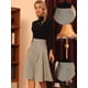 thumbnail image 2 of Falda Vintage de Tela de Cuadros para Mujer Falda Midi de Talle Alto marrón L, 2 of 5