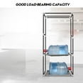 thumbnail image 3 of Portable Closet 23.6" x 57.1" x 17.7" Closet Organizer with 16mm Iron Pipe Wardrobe Clothes Rack with Dustproof Non-woven Fabric Cover Clothes Closet Storage for Bedroom, 3 of 11