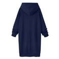 thumbnail image 6 of Lindreshi Hoodies for Women Women's Color Long Velvet Loose Casual Long Sleeved Hooded Tops, 6 of 7