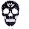 thumbnail image 3 of Parches para planchar, parche de reparación con apliques de calavera y diamantes de imitación para ropa, adorno, pantalones vaqueros, sombreros, bolsos, accesorios (calavera), 3 of 4
