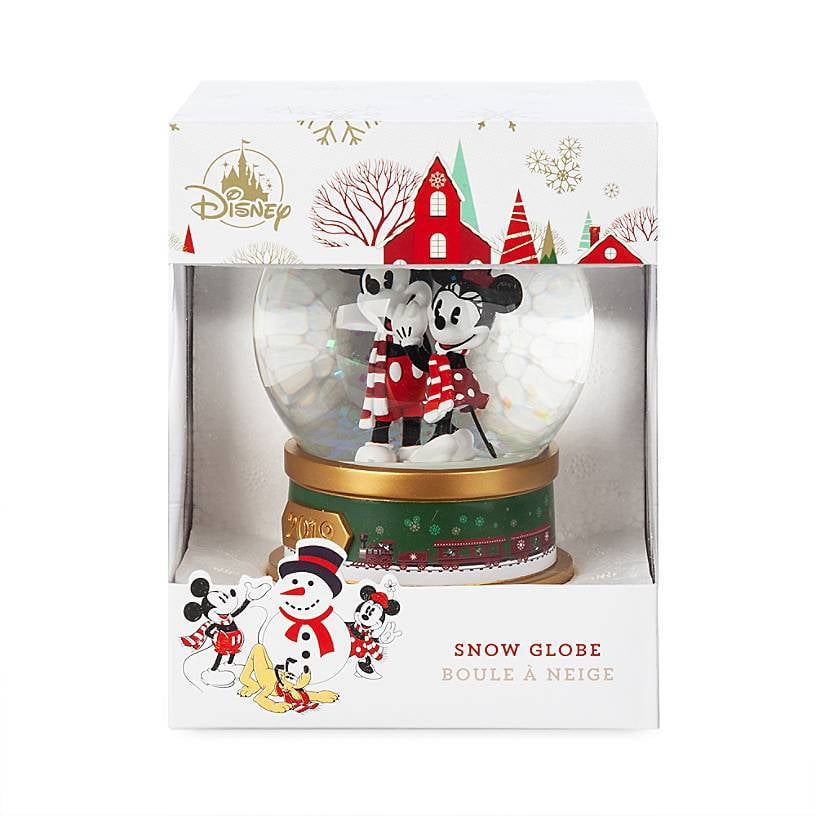 Disney Store Mickey and Minnie Mouse Holiday Snow Globe 2020 NEW W/BOX 