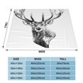 UltraSoft Micro Fleece Blanket,Elk Stag Deer Head Sketch Graphics