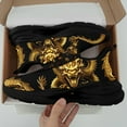 thumbnail image 5 of Coolcustomize Men's Plus Size Golden Dragon Print Sneakers - Mythology-Inspired Chunky Sports Shoes, Breathable Lightweight Running & Walking Trainers, Black & Golden Design, Casual Street Style, 5 of 10
