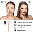 thumbnail image 3 of Clearance! Brush New Single Curve Long Handle Plastic Handle Loose Powder Brush Small Waist Fiber Wool PVC Box Beauty Makeup Tools, 3 of 8