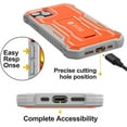 thumbnail image 5 of FITO For iPhone 12/iPhone 12 Case, Phone Case with Screen Protector and Kickstand (Orange), 5 of 7