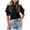 Black, variant on TIHLMK Shirts for Women Black Women Fashion Solid Colour Casual Round Neck Short Sleeve Loose T-Shirt Blouse Tops Gift for Womens Tops