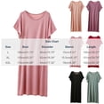 thumbnail image 4 of Pafei Tyugd Nightshirts for Women Soft Breathable Short Sleeve Mini Nightdress Lightweight Casual Round Neck Pajama Dress Ladies Nightgowns Loungewear Beige L, 4 of 8