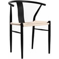 thumbnail image 3 of Meridian Furniture Beck Beige Hand Woven Rope Dining Chair, 3 of 7