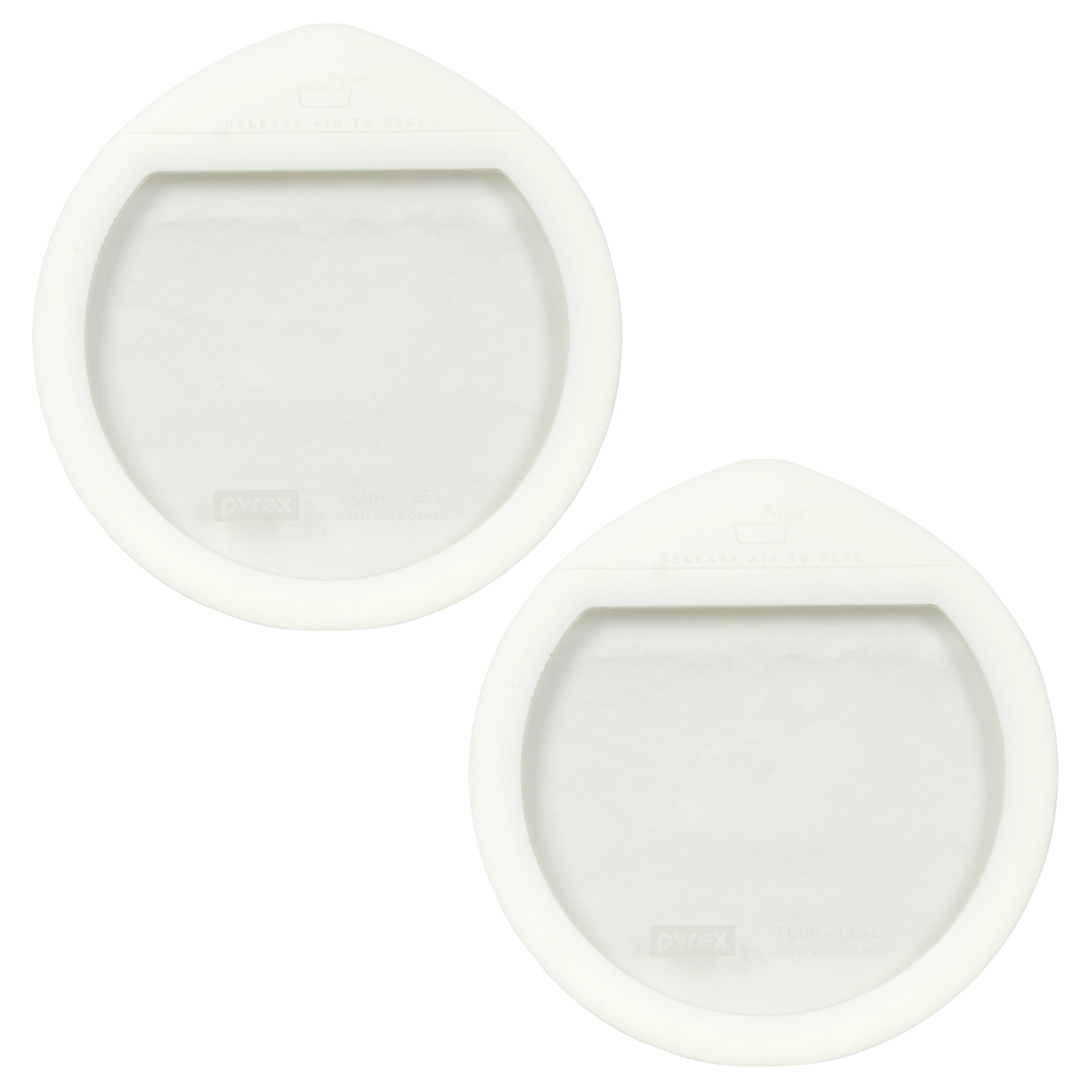 Pyrex Ultimate OV-7402 Round Glass and White Nepal