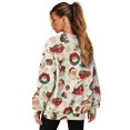 thumbnail image 2 of HELLHERO Christmas Santa Claus Print Women Sweatshirt Oversized, Long Sleeve Pullover Tops Warm Crewneck Sweater with Pocket Size S, 2 of 7