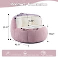 thumbnail image 4 of PAPROOS Oversized Bean Bag Chair for Adults, Plush Faux Fur Bean Bag Sofa Chair with Back Support, Foam Filled Lounge Chair, No Assembly, Pink, for Bedroom, Living Room, Dorm, 4 of 12