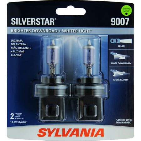 SYLVANIA 9007 SilverStar Halogen Headlight, Contains 2 (Best 9007 Headlight Bulb)