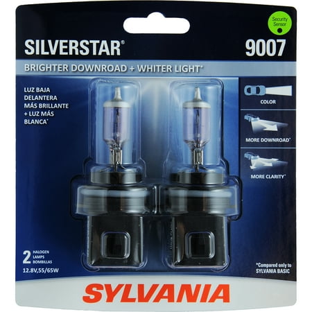 SYLVANIA 9007 SilverStar Halogen Headlight, Contains 2 Bulbs