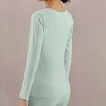 thumbnail image 4 of Thermal Undershirt for Women Long Sleeve Base Layer Tops Plus Size Winter Lined Seamless Stretch Shirts Solid Color Thickened Warm Innerwear Cold Seasons Women's Thermal Underwear, 4 of 8