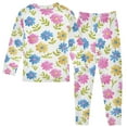 thumbnail image 2 of joogoo Daisy Flowers 2 Piece Long Sleeve Tee and Pants Cotton Pajama Set 5Y, 2 of 7