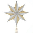 thumbnail image 1 of Kurt S. Adler S4436 16 Po 8-Points Blanc et Or Arbre Étoile Topper, 1 of 1