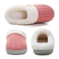 thumbnail image 4 of Luxalzxs Womens Slip on Fuzzy House Slippers Memory Foam Slippers Scuff Outdoor Indoor Warm Plush Bedroom Shoes with Faux Fur Lining, 4 of 5