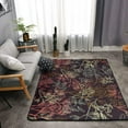 thumbnail image 3 of LNWH Vintage Floral Line Art Rug for Bedroom Living Room, Non-Slip Soft Foldable Carpet, 63" x 48", 3 of 6