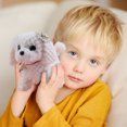 thumbnail image 3 of 7.08Inch Walking Dog with Bell Interactive Electronic Pet Stuffed Animals Plush Toys, Perfect Birthday Christmas Valentines Anniversary Easter Holiday Gifts, Easter Basket Stuffers, 3 of 5