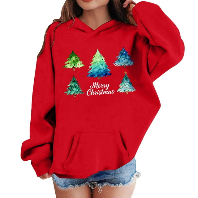 Sudadera con capucha para niñas y niños, sudadera de manga larga con cuello redondo y estampado de moda, jersey con bolsillo, sudadera de poliéster para niñas