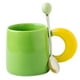 thumbnail image 1 of Taza de café de cerámica con mango de luna de 350 ml/12 oz con cuchara de caramelo, 1 of 7