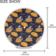 thumbnail image 3 of Coolnut 60" Halloween Pumpkin Outdoor Round Tablecloth, Waterproof Stain-Resistant Non-Slip Circular Tablecloth with Umbrella Hole and Zipper for Tabletop Backyard Party BBQ Decor, 3 of 7