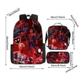 thumbnail image 2 of 3Pcs Large Capacity Spider Hero Bookbag Comic Pattern Teen Student Rucksack for School Travel Daypack with Heavy Duty Web Design Pattern, 2 of 6