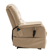 JUUXO Lay Flat Lift Recliner Sleeping Chair in 25 Seat Width, Large Power Lift Chair for Elderly, Extra Wide Heated Massage Chair 400 lbs