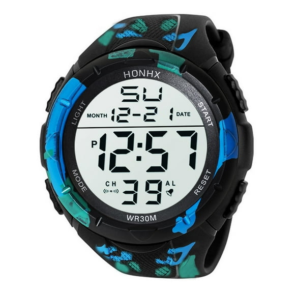 TopLLC Men's Sport Watch Luxury Men Analog Digital Military Sport LED Wrist Watch Men Watch