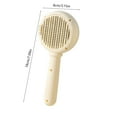 thumbnail image 3 of Meitianfacai Self-Cleaning Pet Comb - Hair Removal Brush with Stainless Steel Needle Massage Teeth, 7.09x3.15x1.97in Portable Grooming Tool for Dogs & Cats​（Beige）, 3 of 7