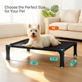 thumbnail image 2 of Elevated Dog Bed, Cooling Raised Bed, Portable&No-Slip for Outdoor or Indoor Use, Black, Small, 35"L x 25"W x 7.4"H, 2 of 7