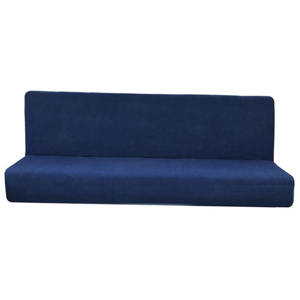 Sofá plegable sin reposabrazos Funda de sofá Protector de muebles Funda protectora Azul oscuro l