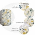 thumbnail image 6 of Yellow Blue Flowers Waterproof Fabric Shower Curtain, Watercolor Botanical Floral Plants Shower Curtain for Bathroom Curtains Bathtubs Hotel Washable Shower Curtains with 12 Hooks Extra Long 72x84, 6 of 6