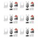 thumbnail image 1 of 6X BañO Inodoro WC Indicador Privacidad Perno Muerto Cerradura de Puerta Pestillo Vacante Enganchado, 1 of 5