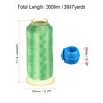 thumbnail image 2 of Unique Bargains Polyester Embroidery Thread Thread Spools Savers Kit, Light Green Blue, 2 of 6