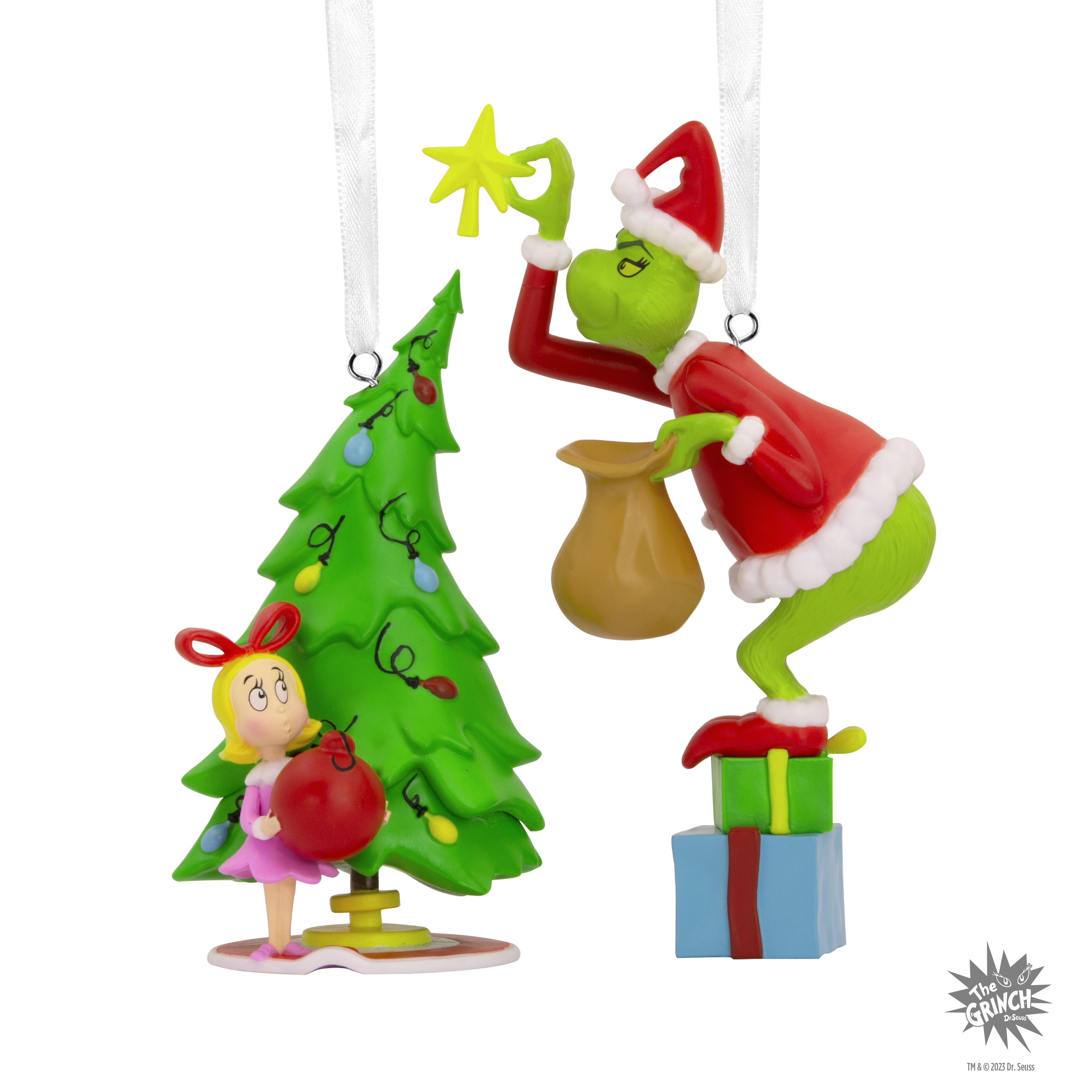 Hallmark Dr. Seuss's How the Grinch Stole Christmas! Grinch and Cindy-Lou Who Christmas Ornaments, Set of 2