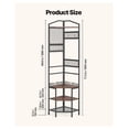 thumbnail image 5 of Corner Hall Tree, 71.3” Coat Rack with Shelf & Steel Frame, 5 of 9
