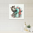 thumbnail image 2 of Designart Zebra Building A Tower Of Toilet Paper Canvas Wall Art, 2 of 5
