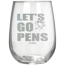 Pittsburgh Penguins Etched 17oz. Rally Cry Stemless Wine Glass