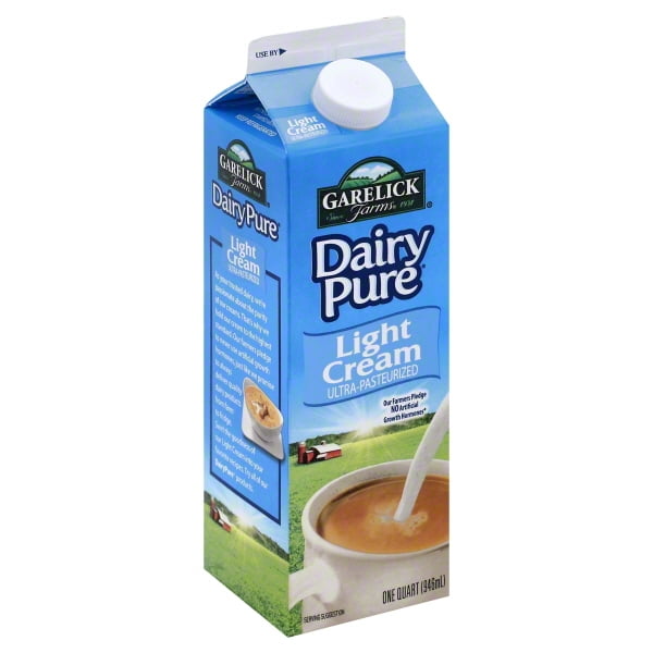 Garelick Farms Dairy Pure UltraPasteurized Light Cream, 1 Quart
