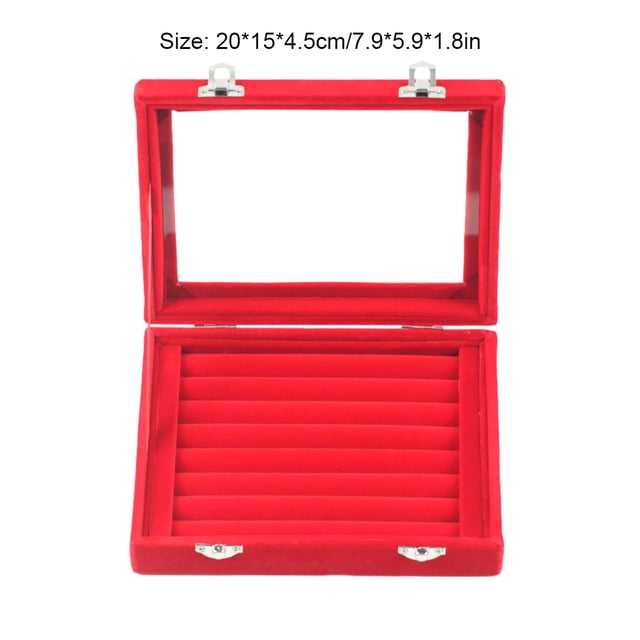 maskred Red Rings Organized And Easy To Convenient Jewelry Organizer Box Easily Showcase Jewelry To Others Red 1Set