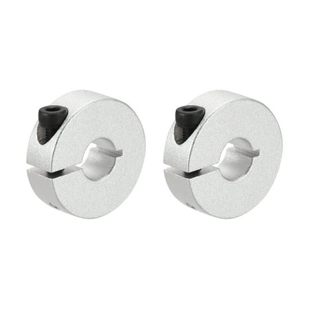 

Uxcell Shaft Collar 0.47 Single Split Aluminum Clamping Collar Shaft Collars with Set Screw Silver Tone 2 Pack