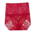 thumbnail image 3 of HUPOM Silk Panties Underwear High Waist Leisure None Elastic Waist Red L, 3 of 4